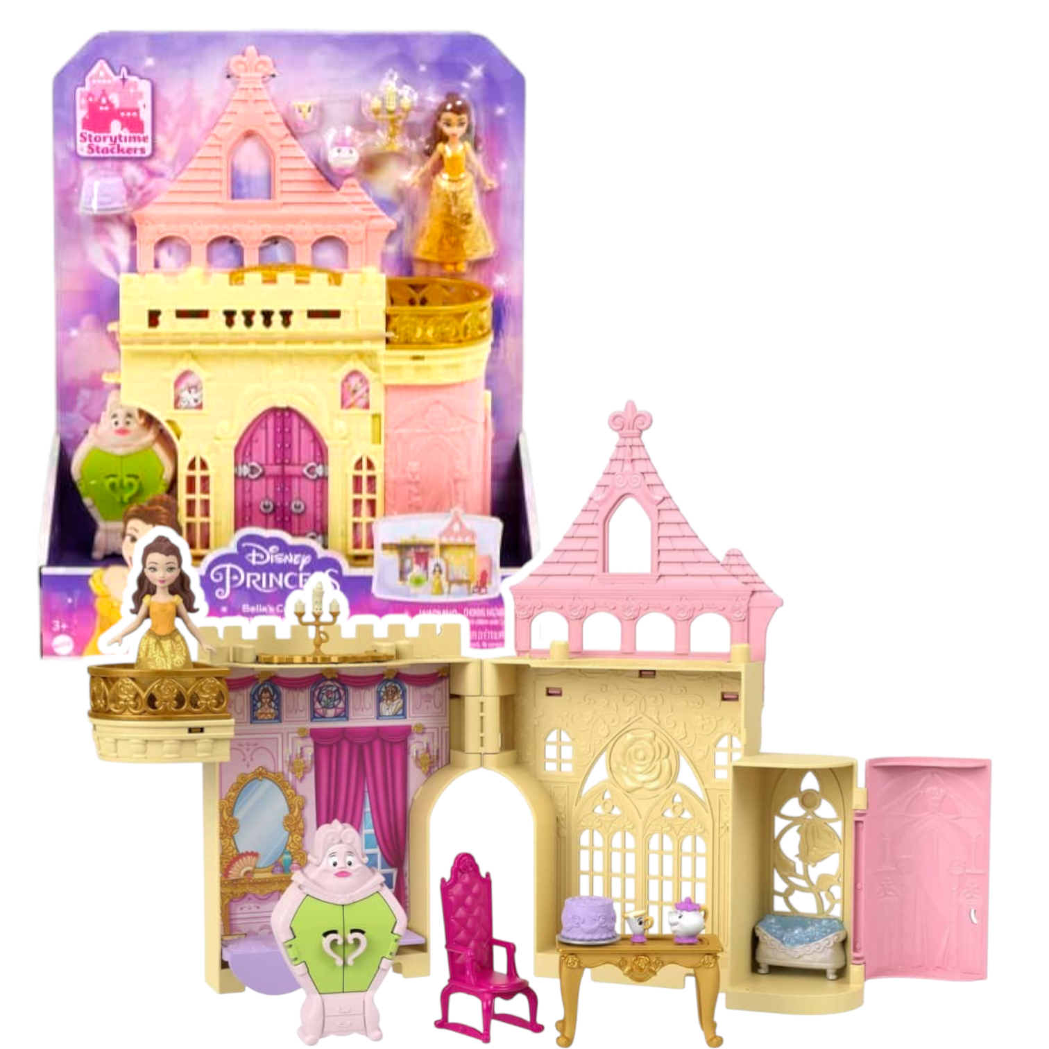Mattel 迪士尼公主系列故事堆疊貝兒城堡玩具套裝(Disney Princess Storytime Stackers Belle's Castle