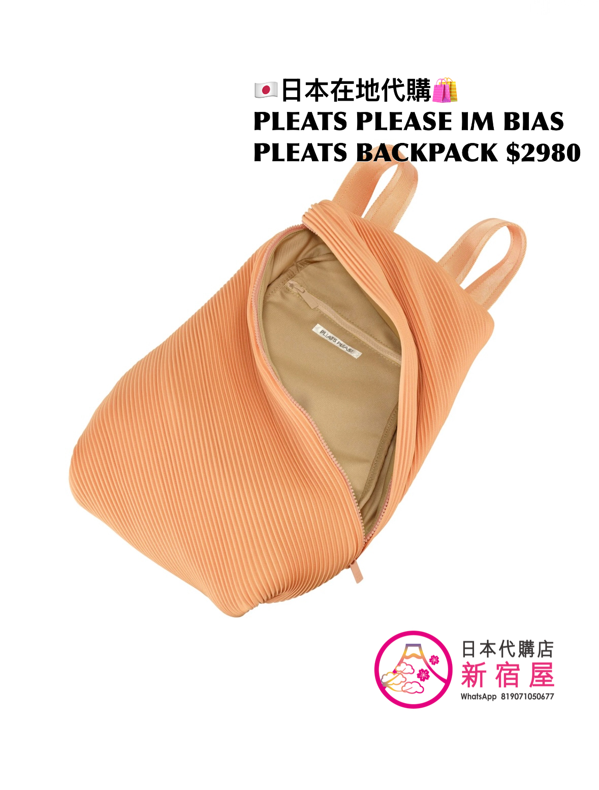 PLEATS PLEASE ISSEY MIYAKE BIAS PLEATS BACKPACK 