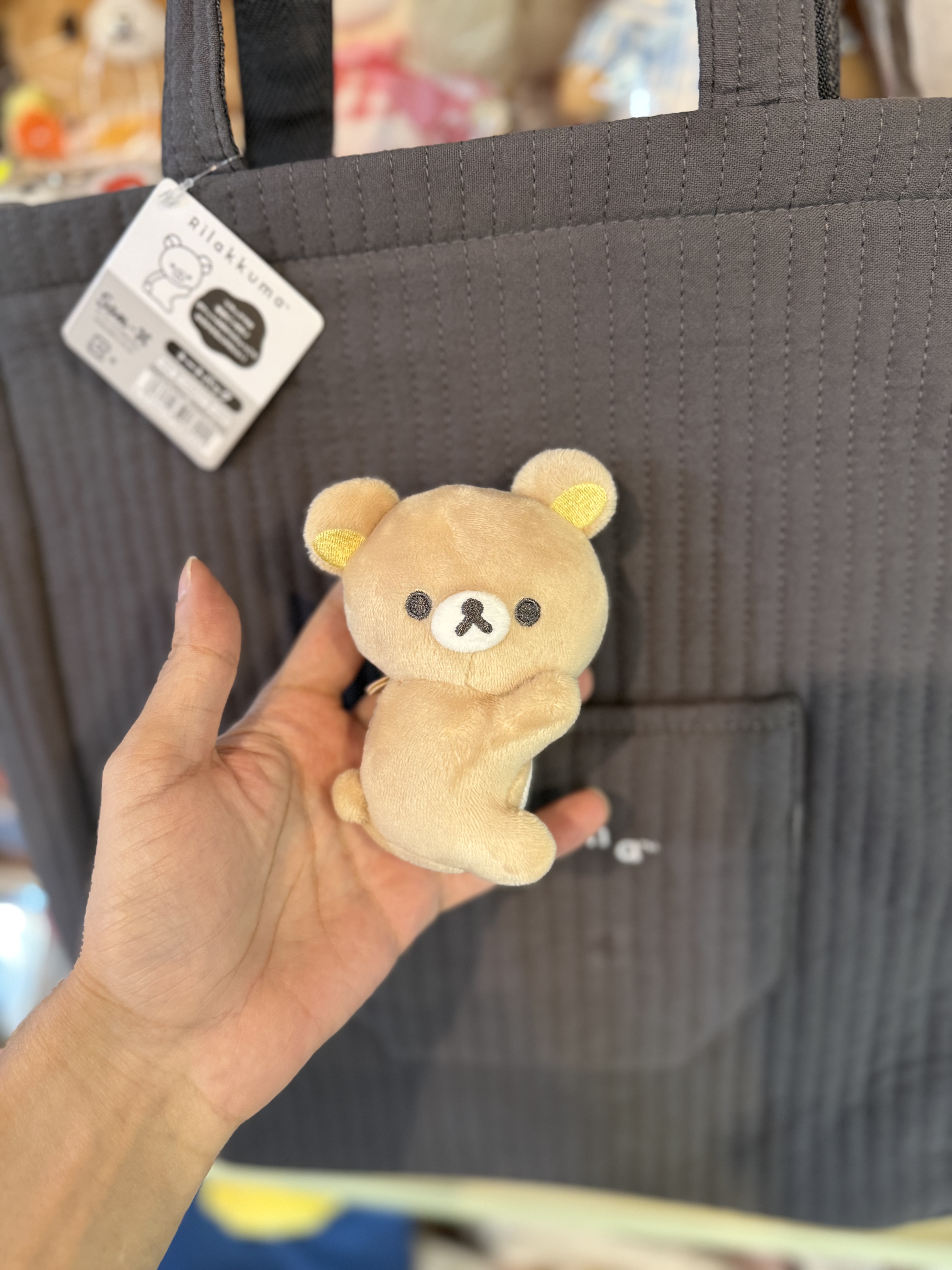 《現貨》全新Rilakkuma黑白造型上膊袋連扣針