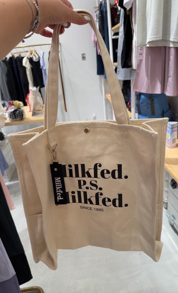 MILKFED. DIDONE LOGO BIG TOTE 帆布