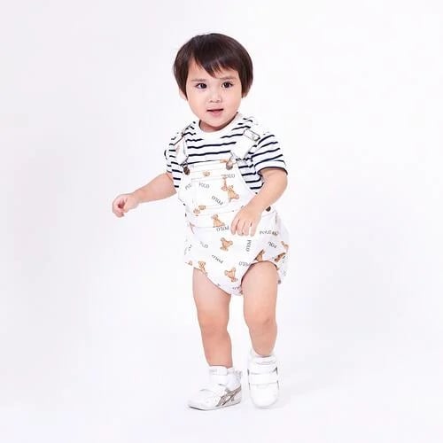 🇯🇵預訂 日本直送🇯🇵Polo Baby小熊滿印吊帶工人包屁褲