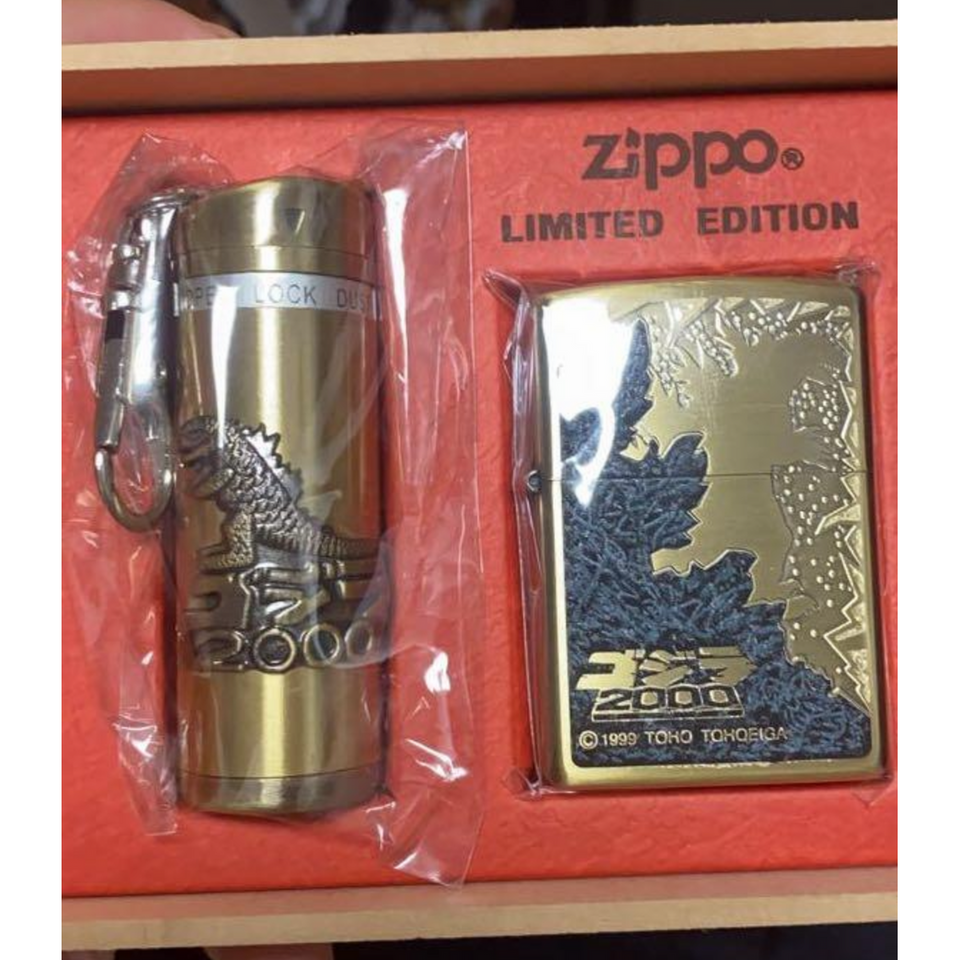 Zippo-1999年+-+Godziila+-+哥斯-千-禧限量版套機-完美保存品-打