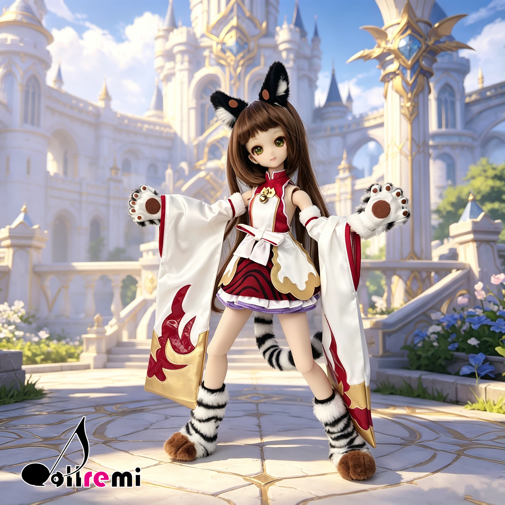 【dollremi】(DD0935) COS 碧藍幻想 Granblue Fantasy 虎神將 辛妲拉 Cidala - 白桃 Bai