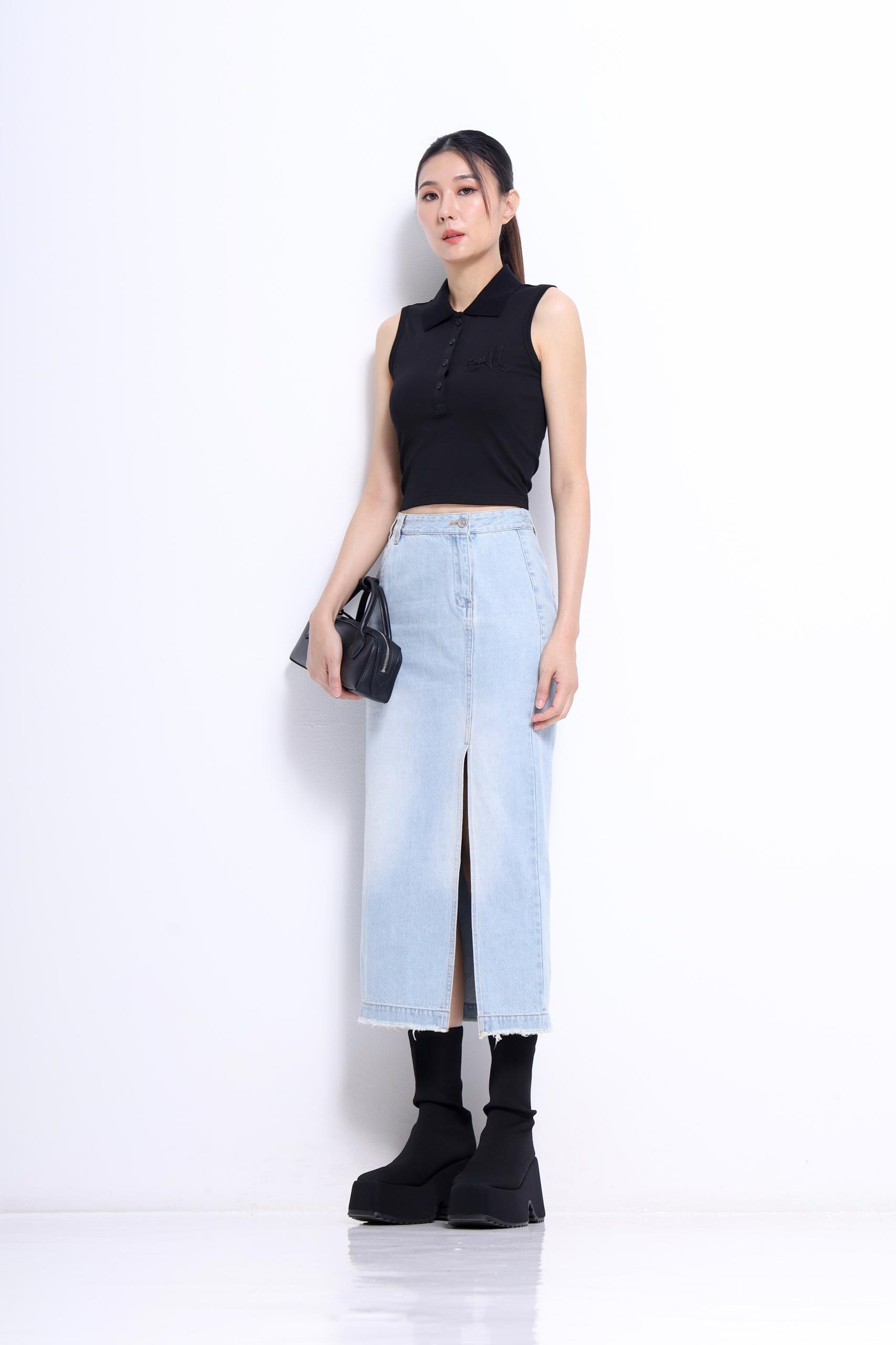 CB2736 Classic Collared Sleeveless Top