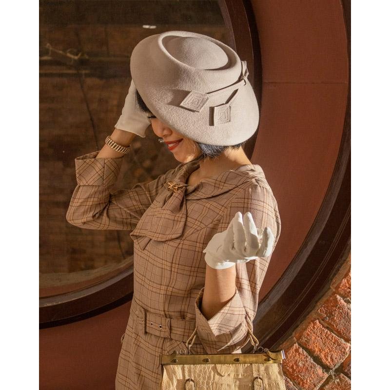 Curated Item: 1940s-Inspired Classic Wool Saucer Hat - Available in Different Colour (LE001)