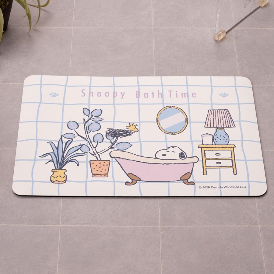 🔥🔥【日本直送《SNOOPY》珪藻土軟質浴室地墊】
