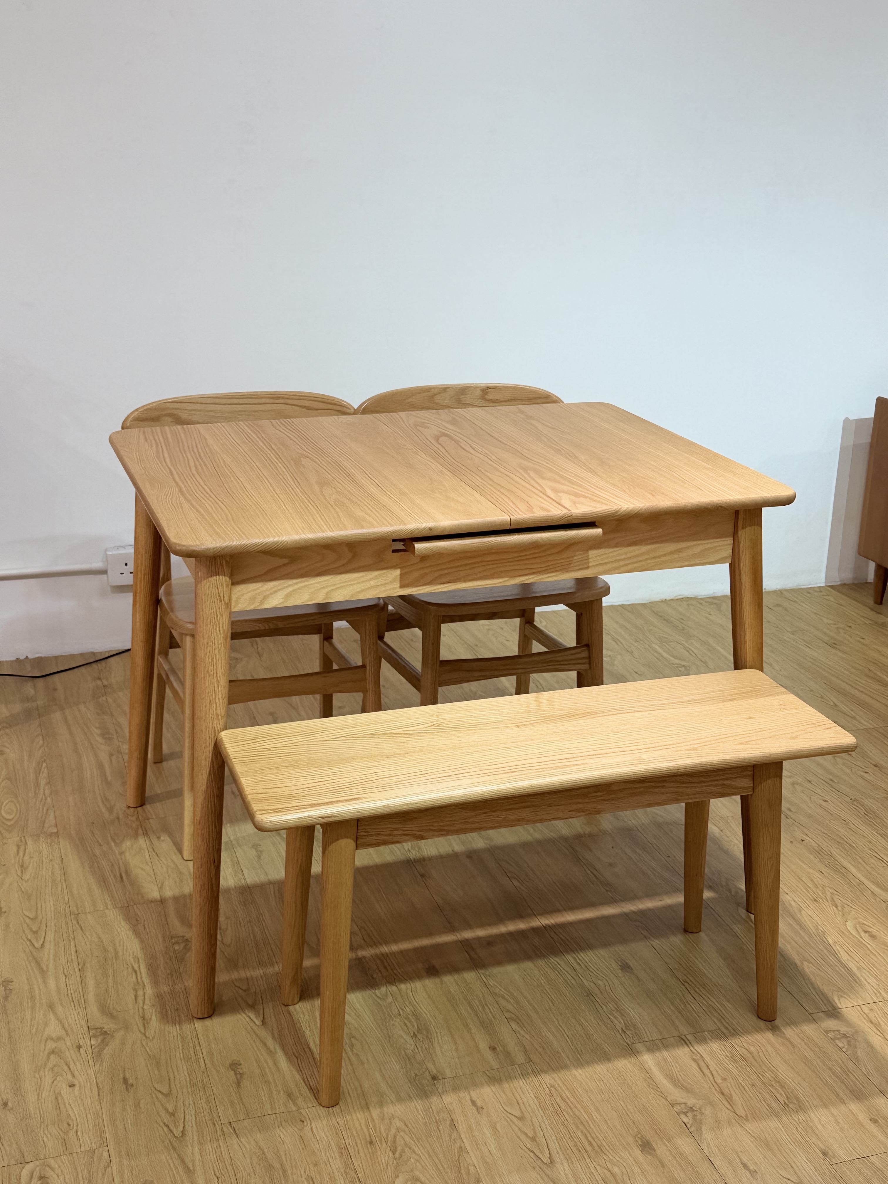 #陳列品LAZY 半自動升降伸縮餐桌套裝