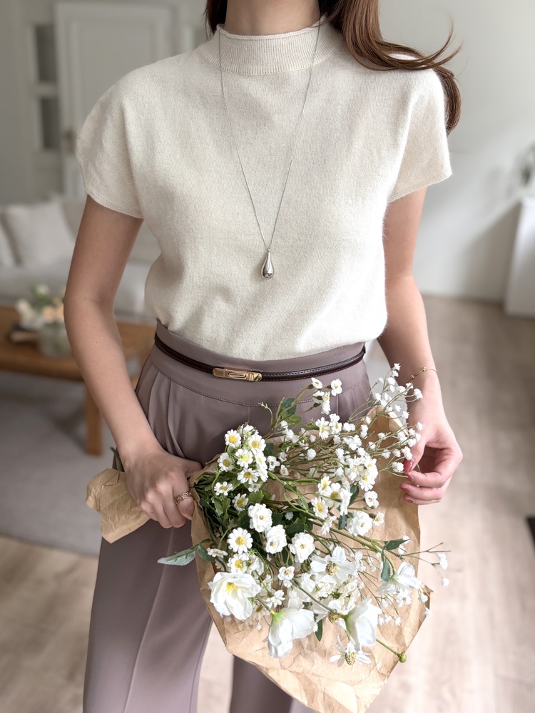 Daily Angora Knitted Top (Ivory)