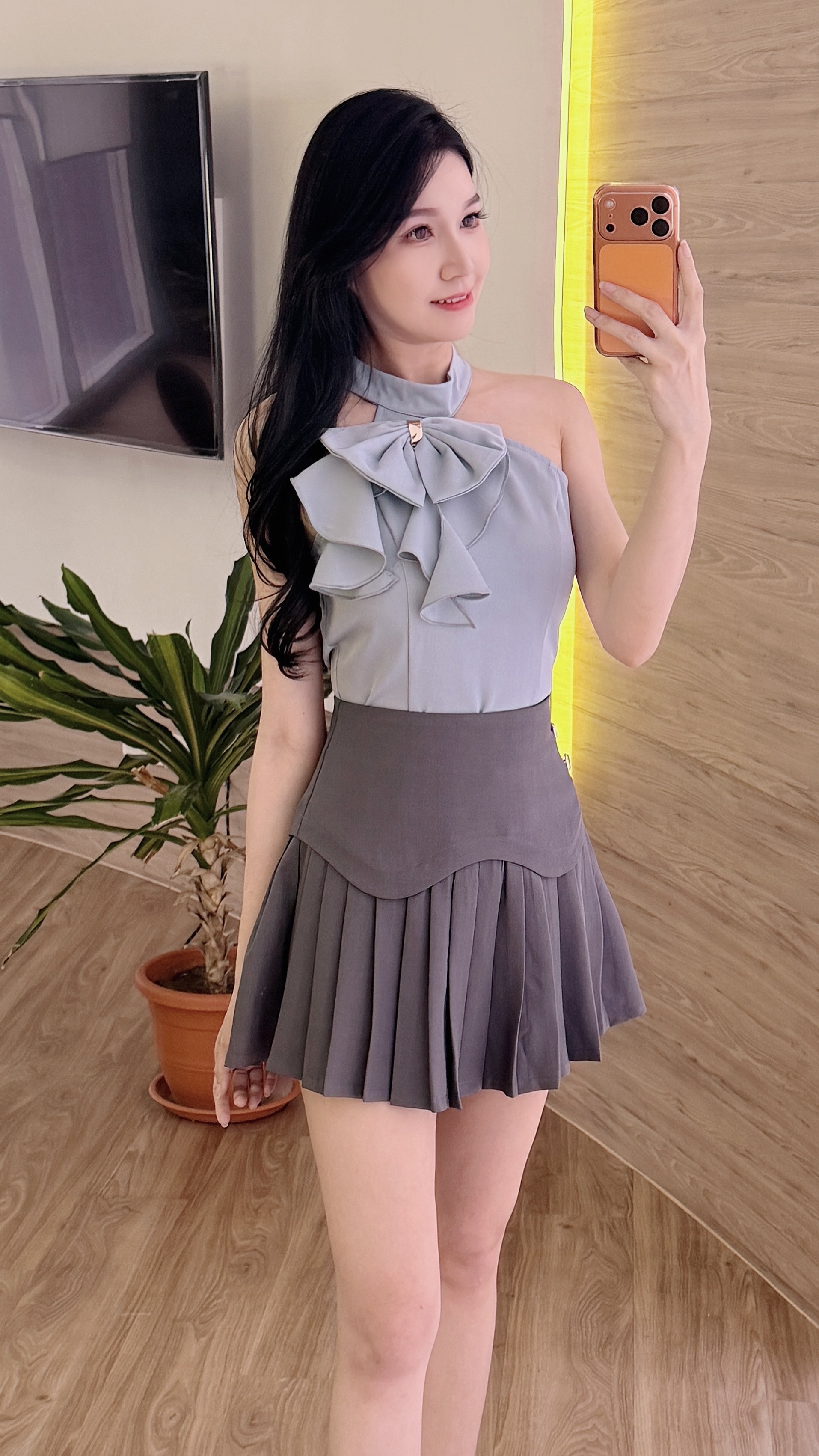 Seraphine Bow Ruffle Top