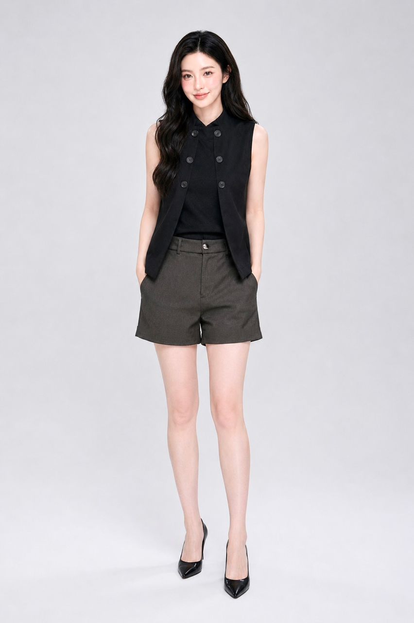 3194 Aveline Button Vest Top
