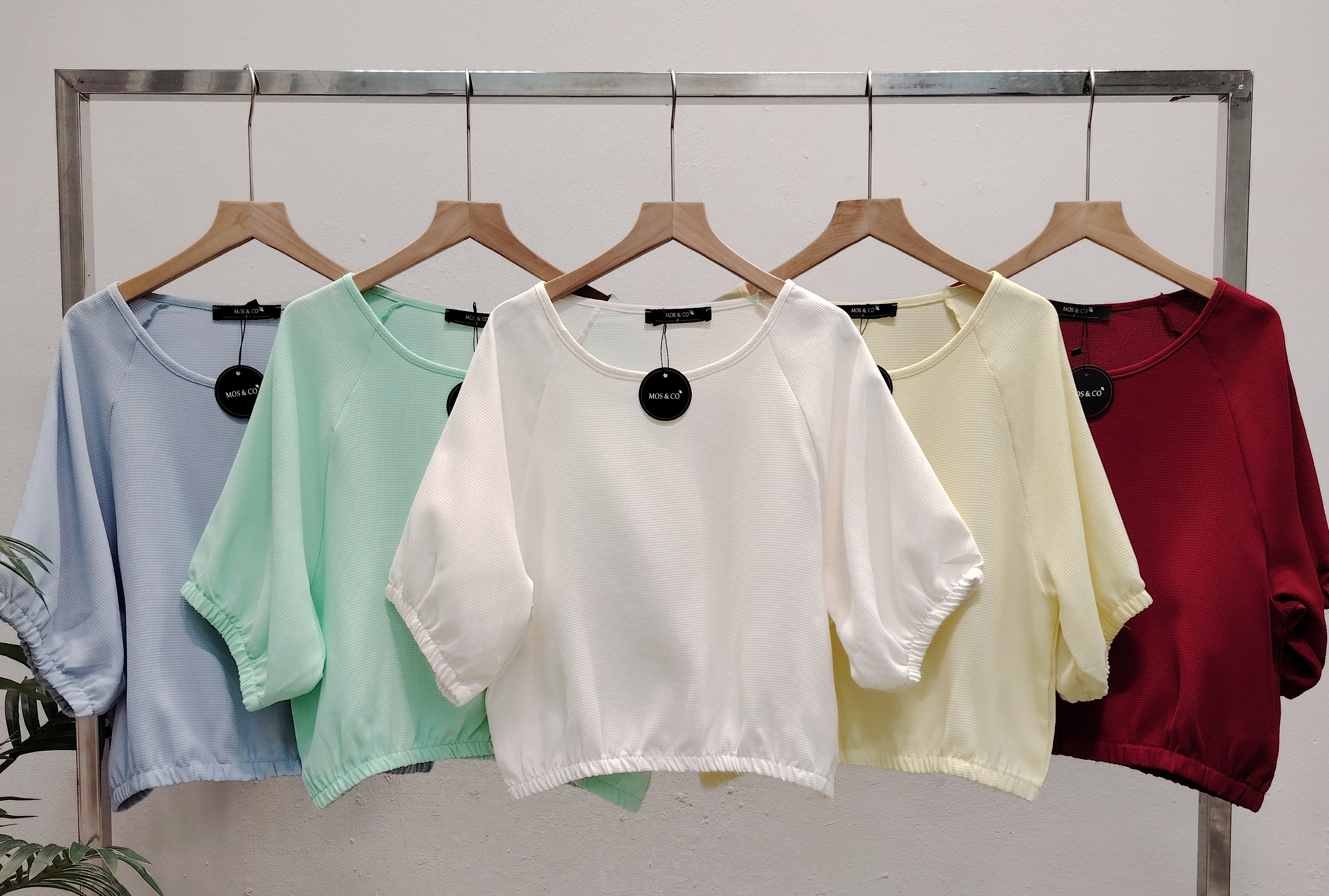 2047 Waffles 3/4 Sleeve Blouse