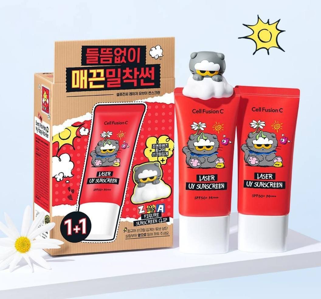 🌸Zo&Friends × Cell Fusion C 防曬系列可愛到爆＋高防曬力 SPF50+ PA++++ (防曬霜35ml+35ml+10ml)
