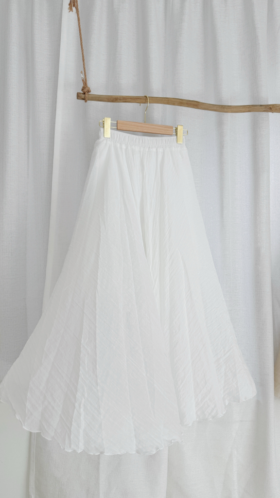 简约气质薄款棉麻半裙