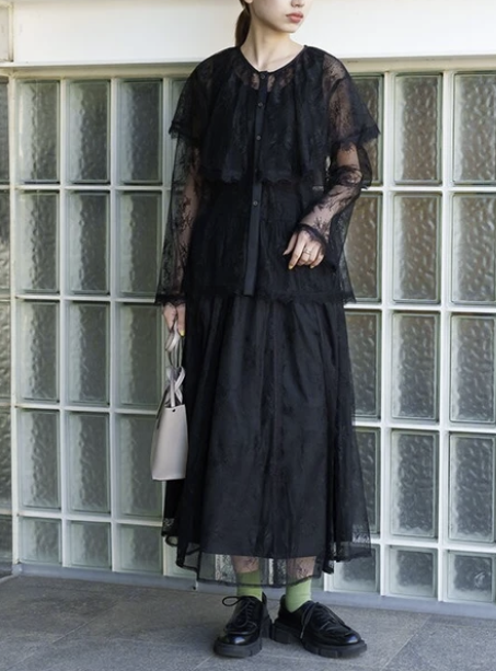華麗蕾絲裙 - 2026 流行穿搭  蕾絲裙 春夏時尚穿搭 優雅日常 柔軟舒適 易於配搭 日本直送   #JP-I-260029