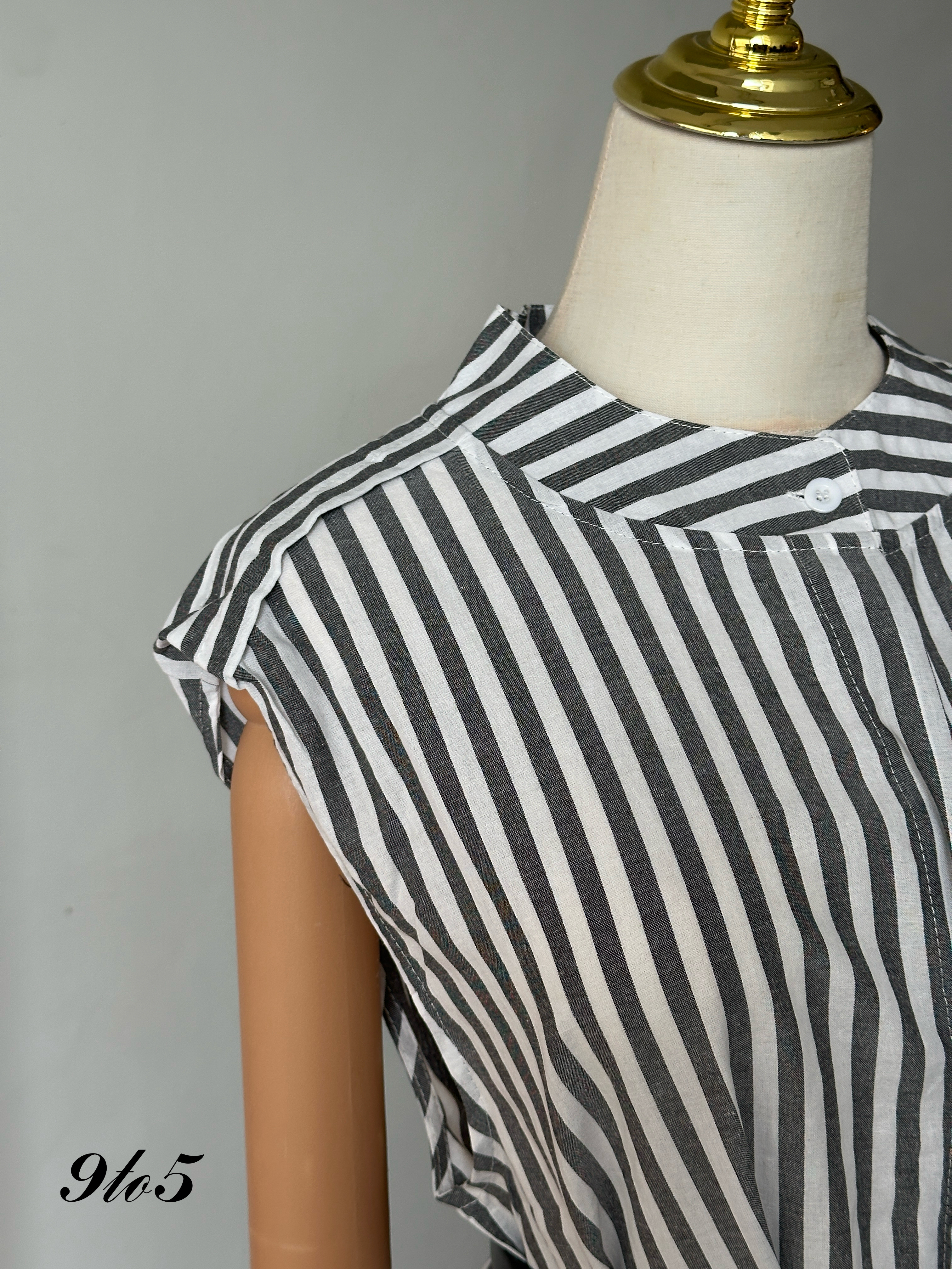 D2321 Cape Sleeve Stripe Dress - 4 Colors