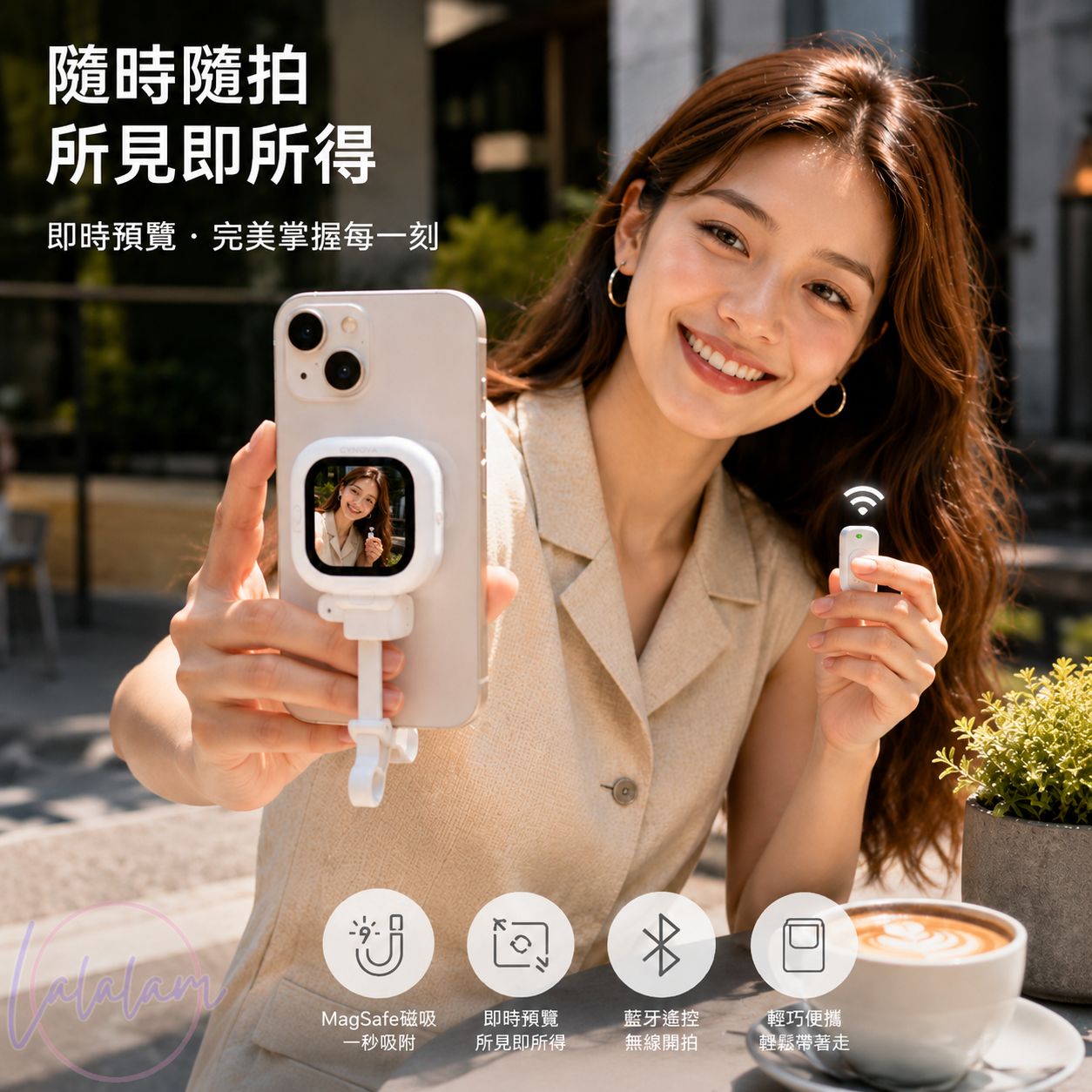 CYNOVA Founist 隨拍寶Mini|自拍神器｜後鏡頭顯示器｜磁吸螢幕｜直播神器【9/6 截單，預計 :9月中至尾發貨】