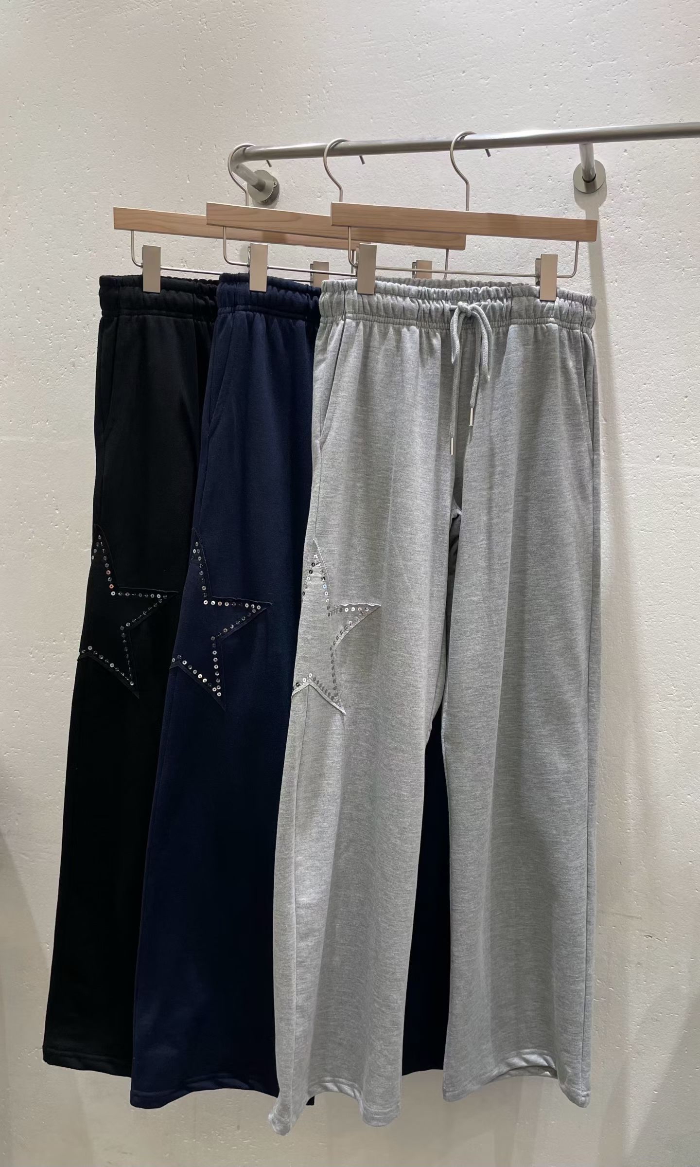 韓國星星拼布棉褲