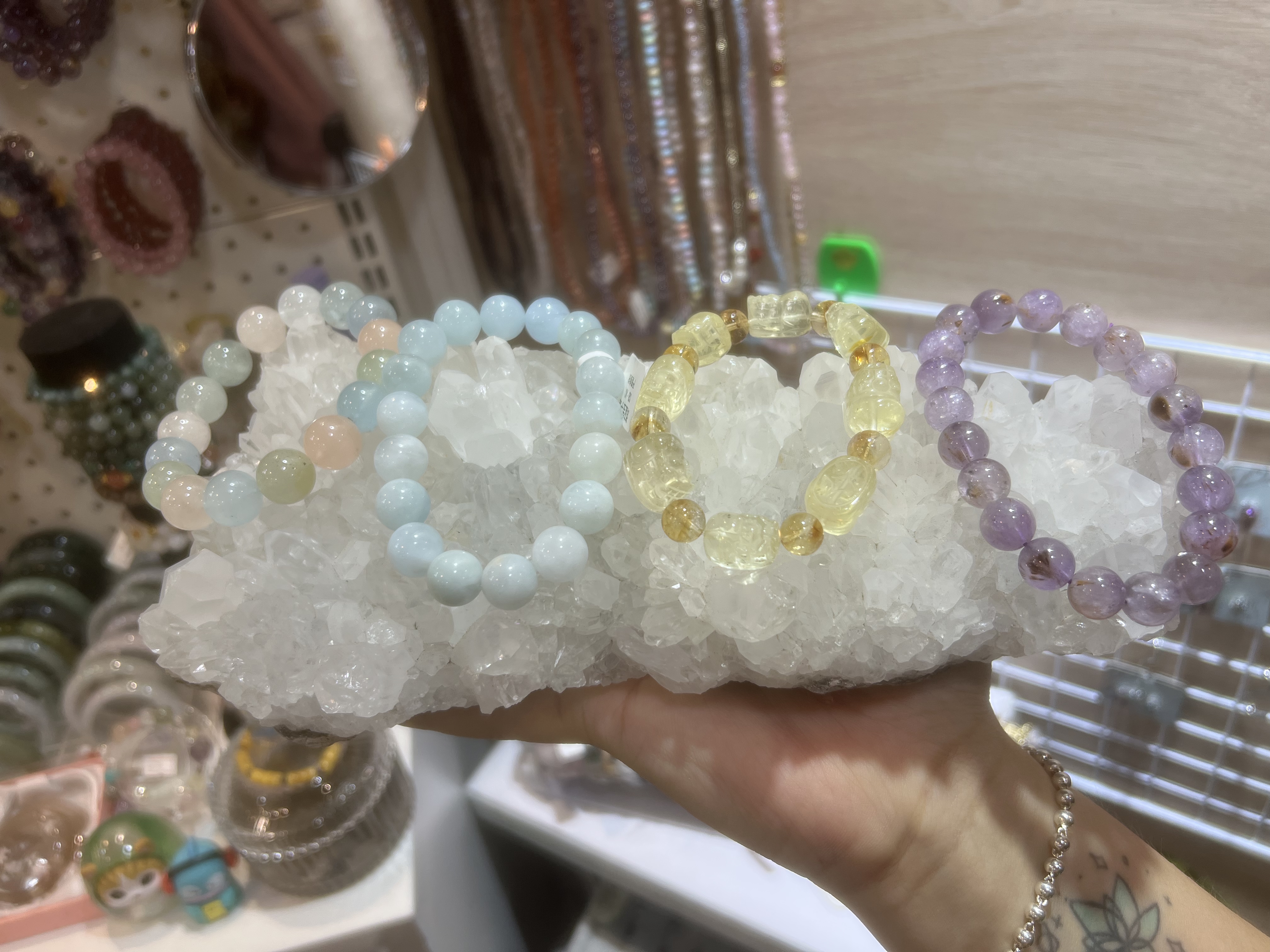 巨型白水晶原石平板