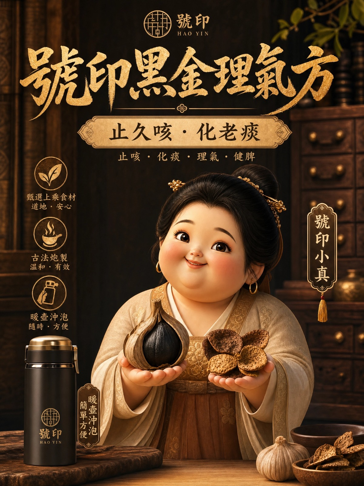 久咳剋星~號印黑金理氣方