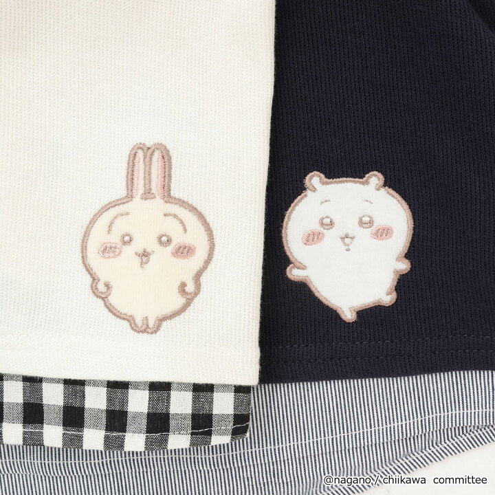 🇯🇵預訂 日本直送🇯🇵 Petit Main x Chiikawa系列兩色人物刺繡貼花企領長袖上衣