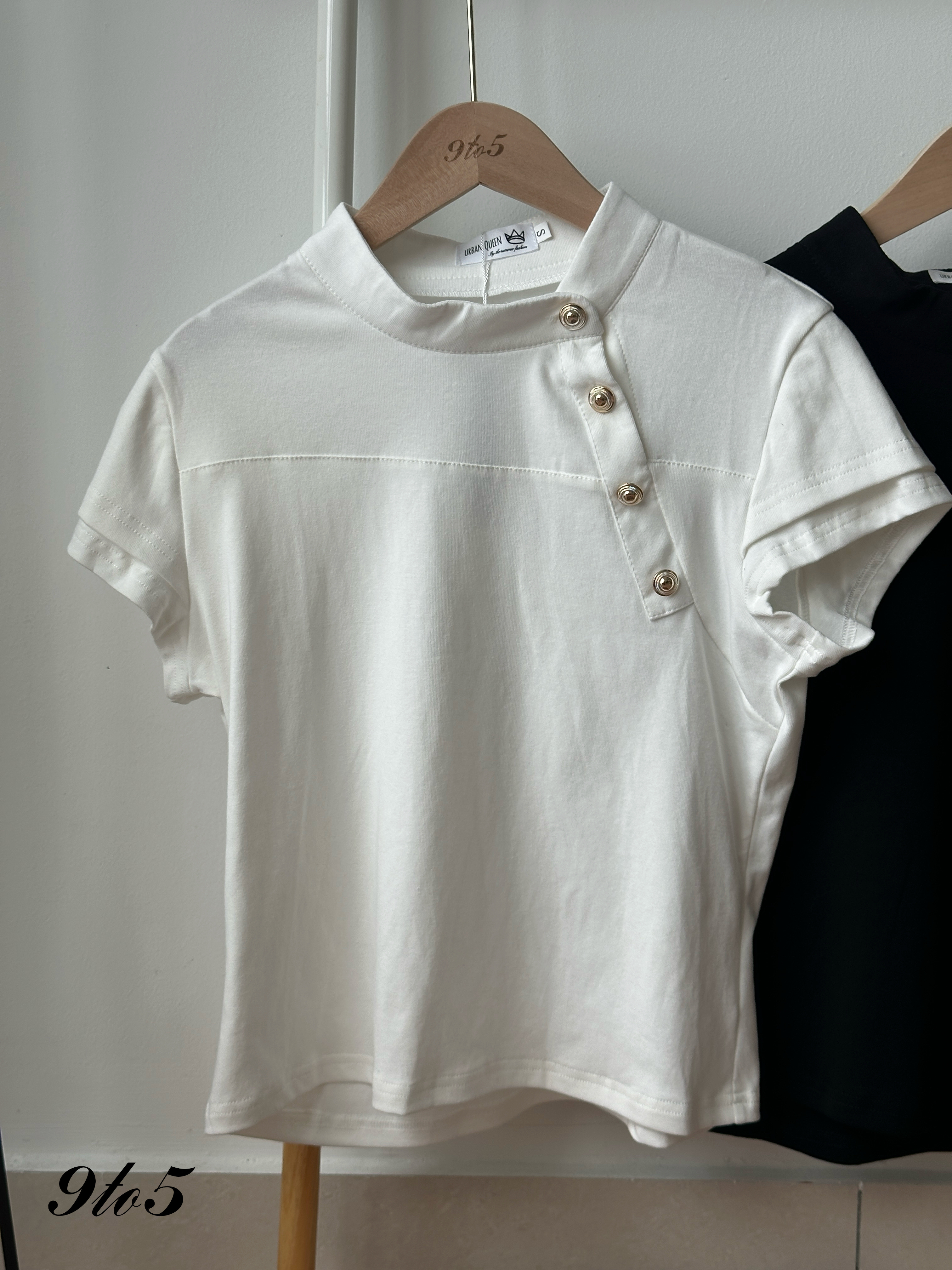 T4377 Mock Neck Double Layered Sleeves Top - 3 Colors 