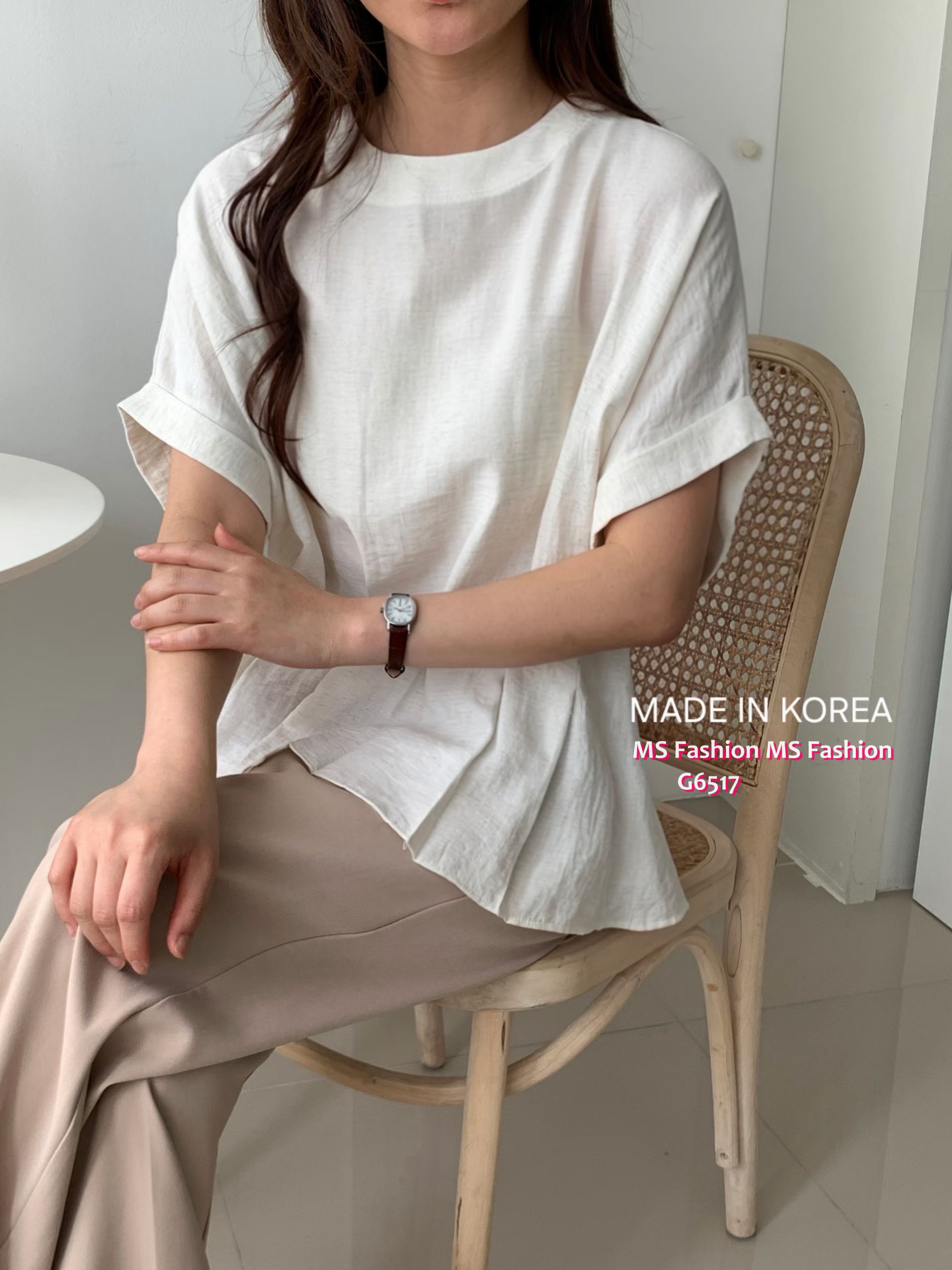 G6517 修腰百摺top