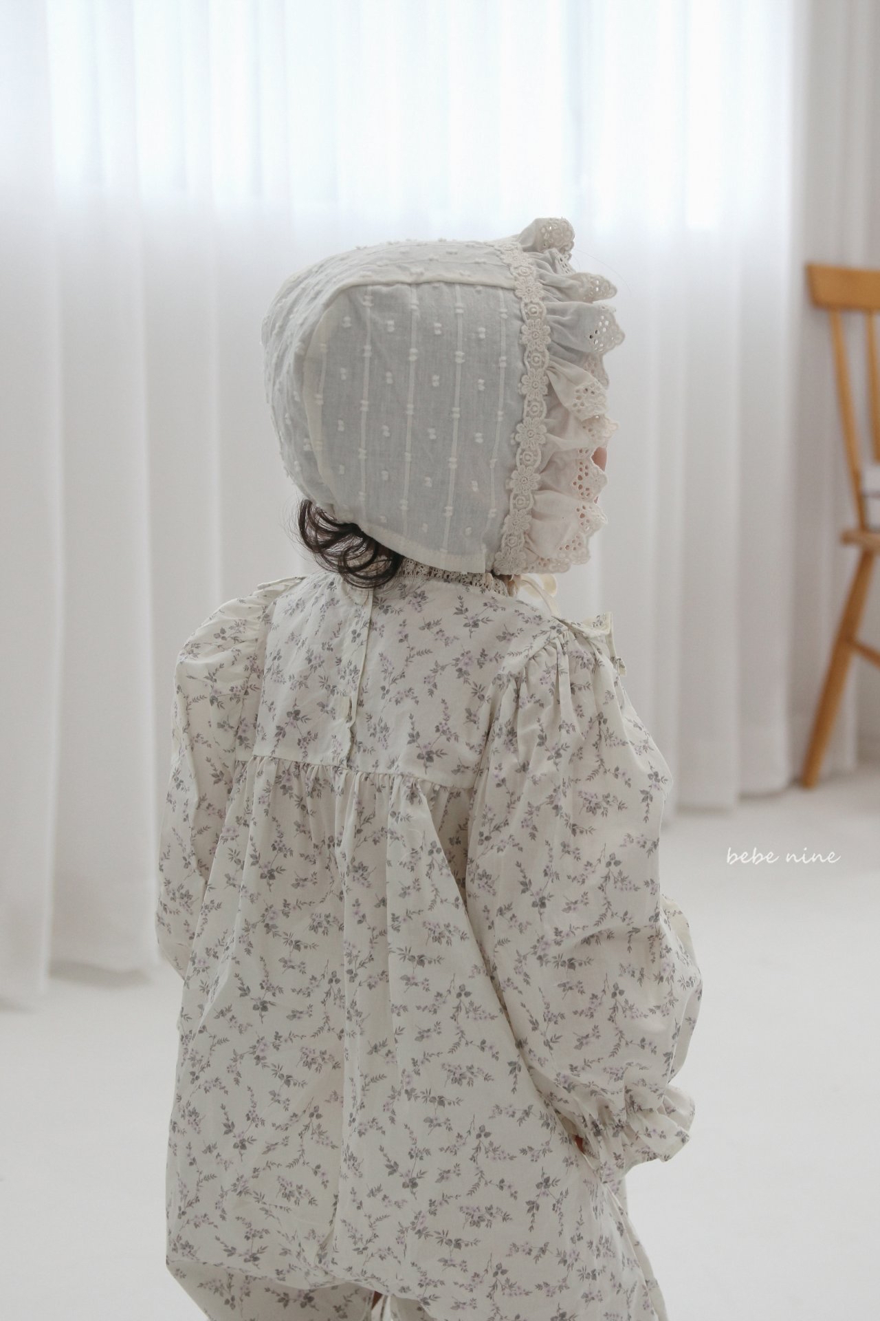 🌸預訂 韓國直送🌸🇰🇷Bebenine蕾絲荷葉花邊包耳帽