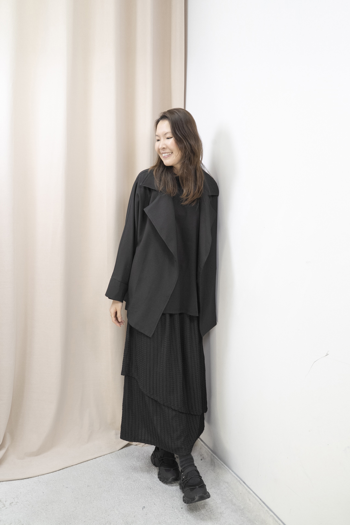 推薦！Smart Causal 必備大翻領西外（黑色）