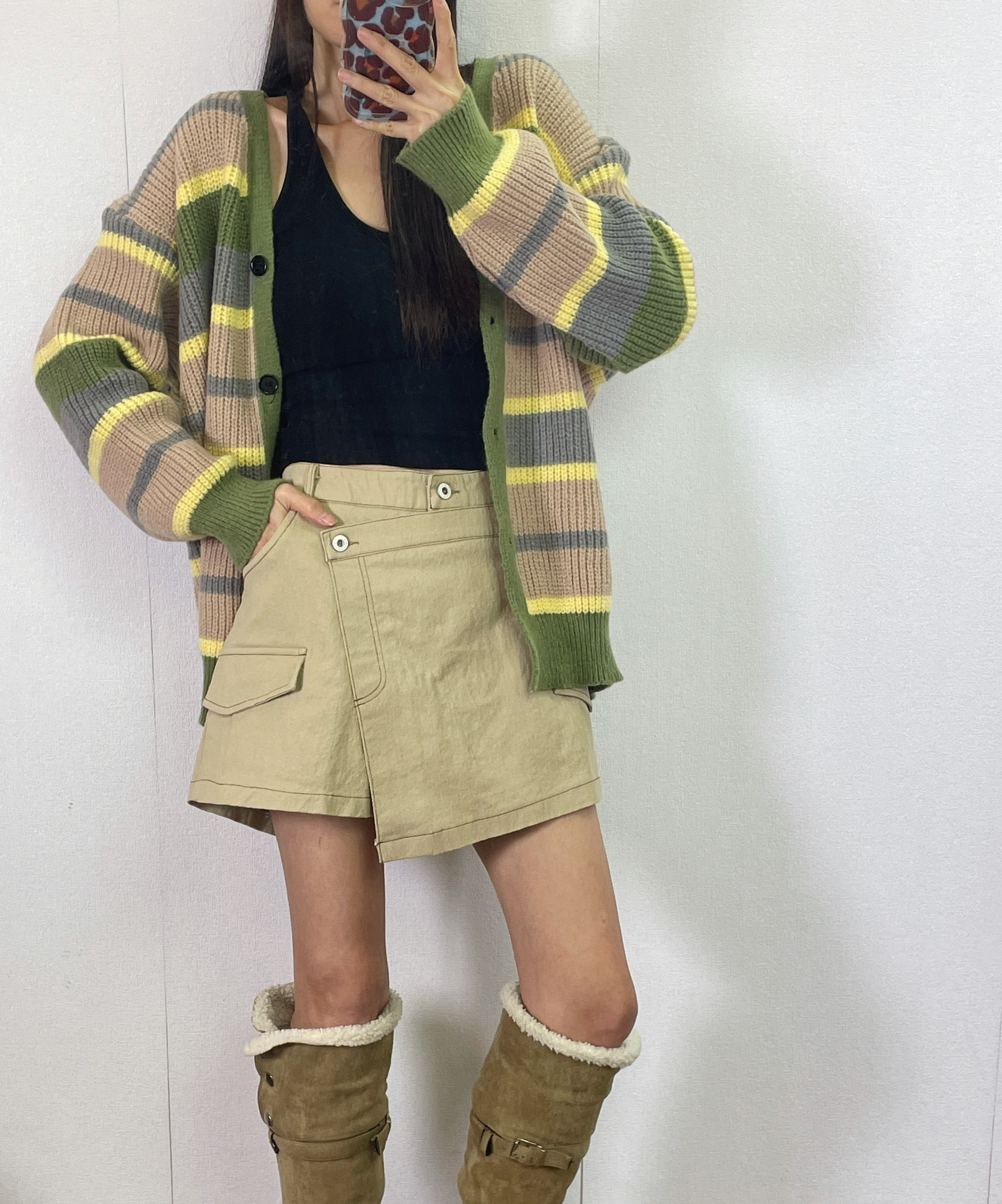 K5520 間色線料針織外套