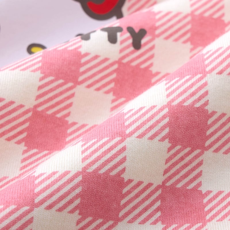 🇯🇵預訂 日本直送🇯🇵Sanrio兩色人物印花格紋摺領長袖上衣