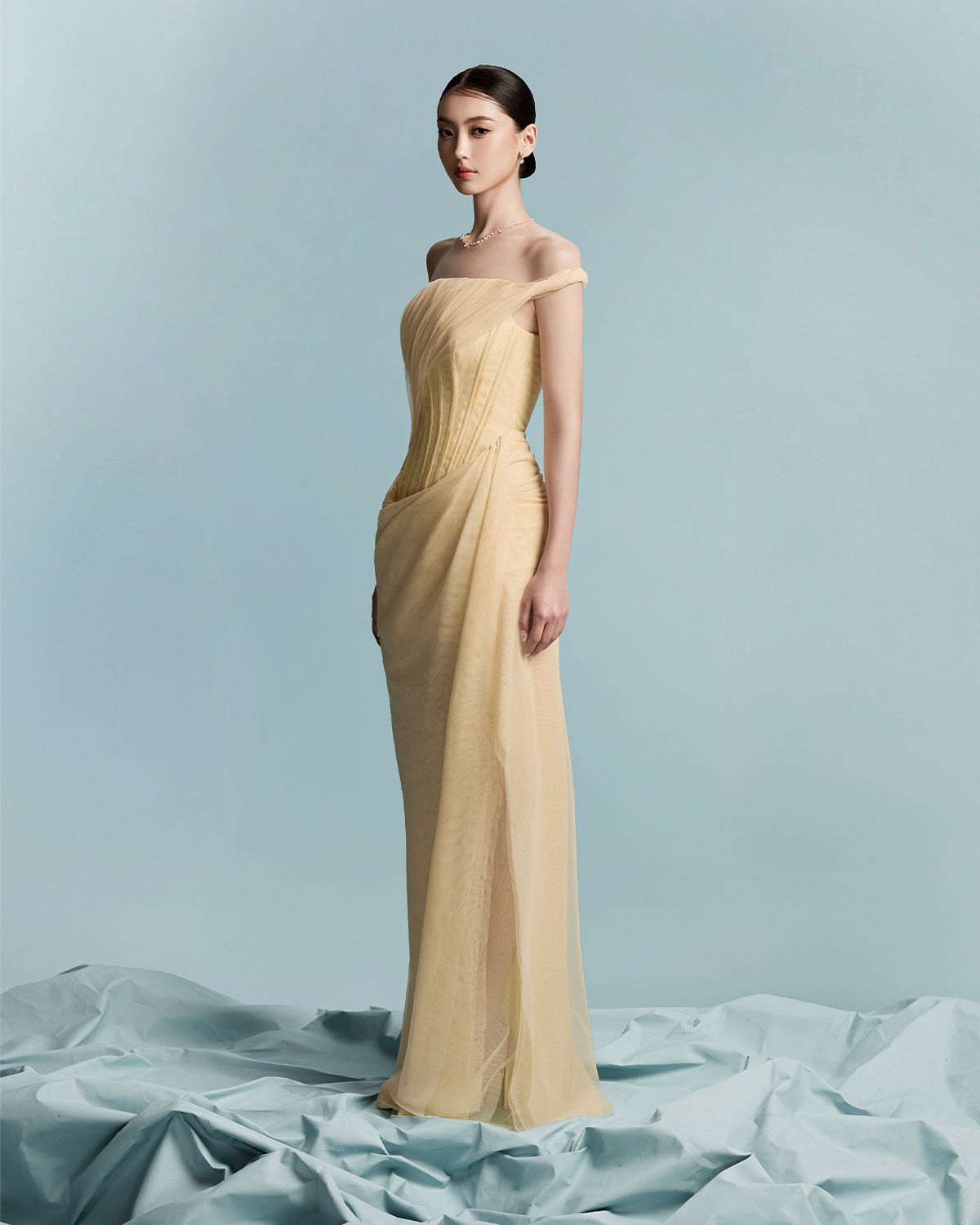 Élan Draped Corset Gown