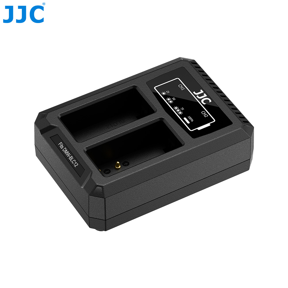 JJC USB Dual Battery Charger For Panasonic DMW-BLC12 / Leica BP-DC12 / Sigma BP-51 (DCH-BLC12TC)