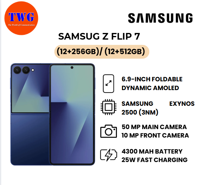 SAMSUG Z FLIP 7 (12+256GB)/ (12+512GB), 100% ORIGINAL MALAYSIA BRAND NEW