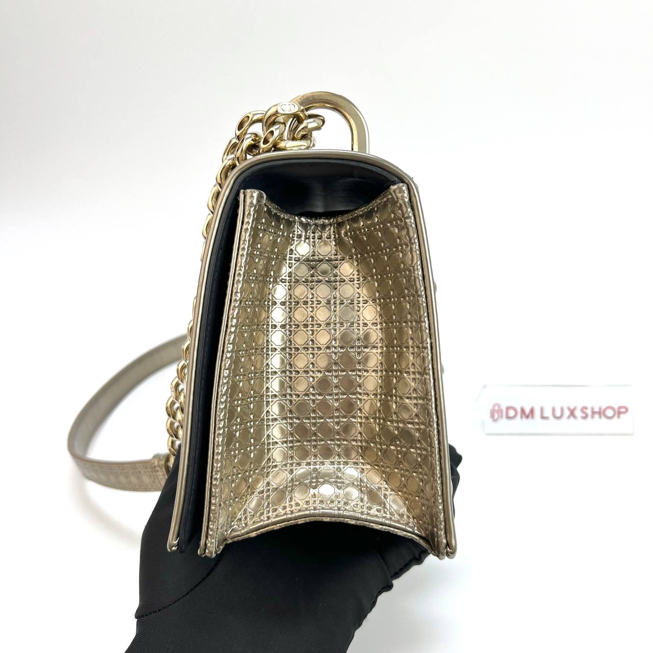 Dior Diorama Metallic Champagne Gold Small GHW