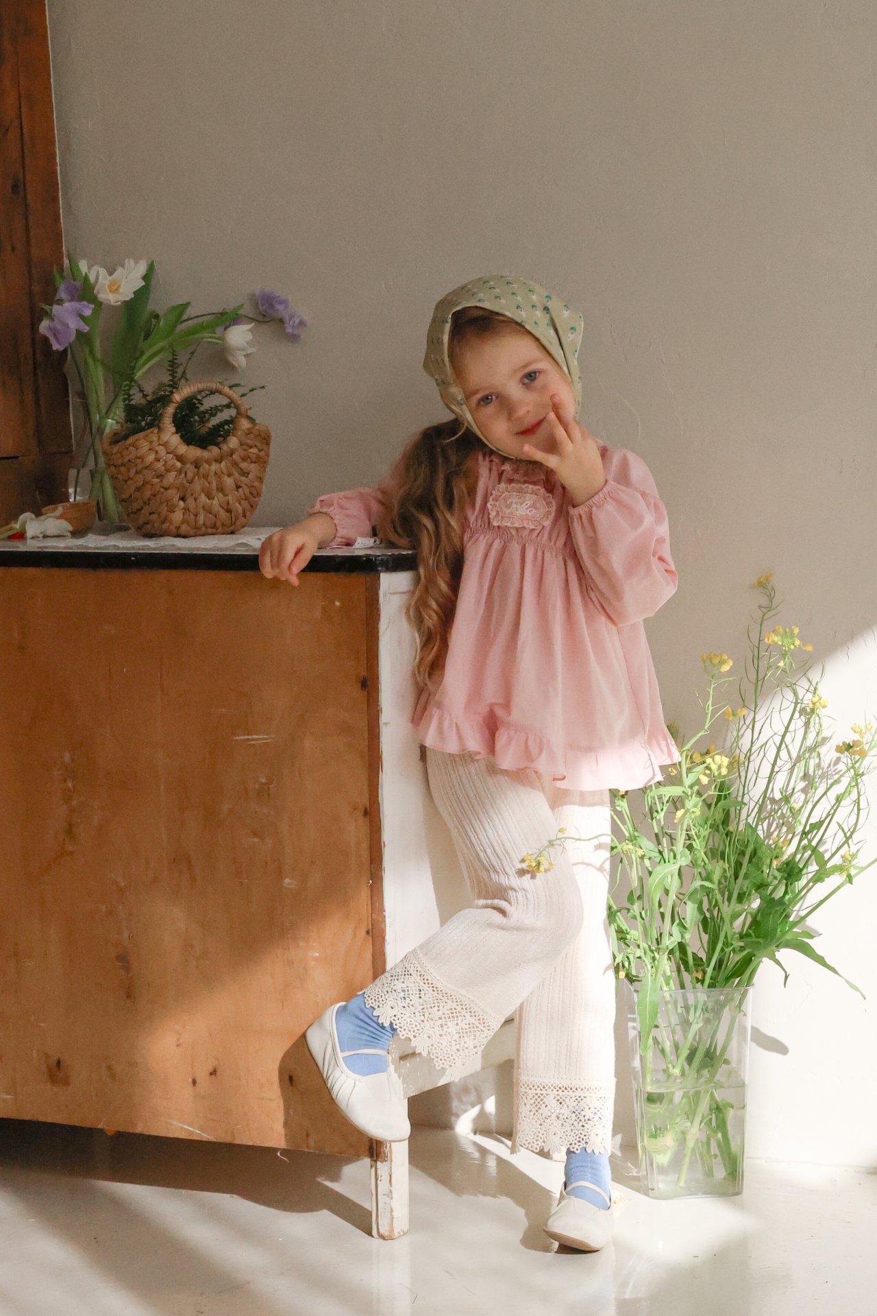 Flo | knit pants (Ivory 120(105-115)