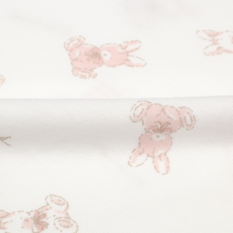 🇯🇵預訂 日本直送🇯🇵日本製小兔印花純棉前開式短袖包屁衣兩件套