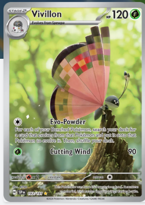 Pokemon TCG Card Game -SURGING SPARKS-VIVILLON-193/197