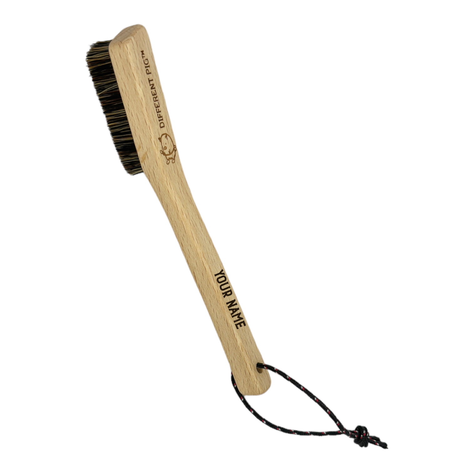 【來字刻名】𝗗𝗜𝗙𝗙𝗘𝗥𝗘𝗡𝗧 𝗣𝗜𝗚™ Piglet brush with name carving 刻名小豬掃連掛繩