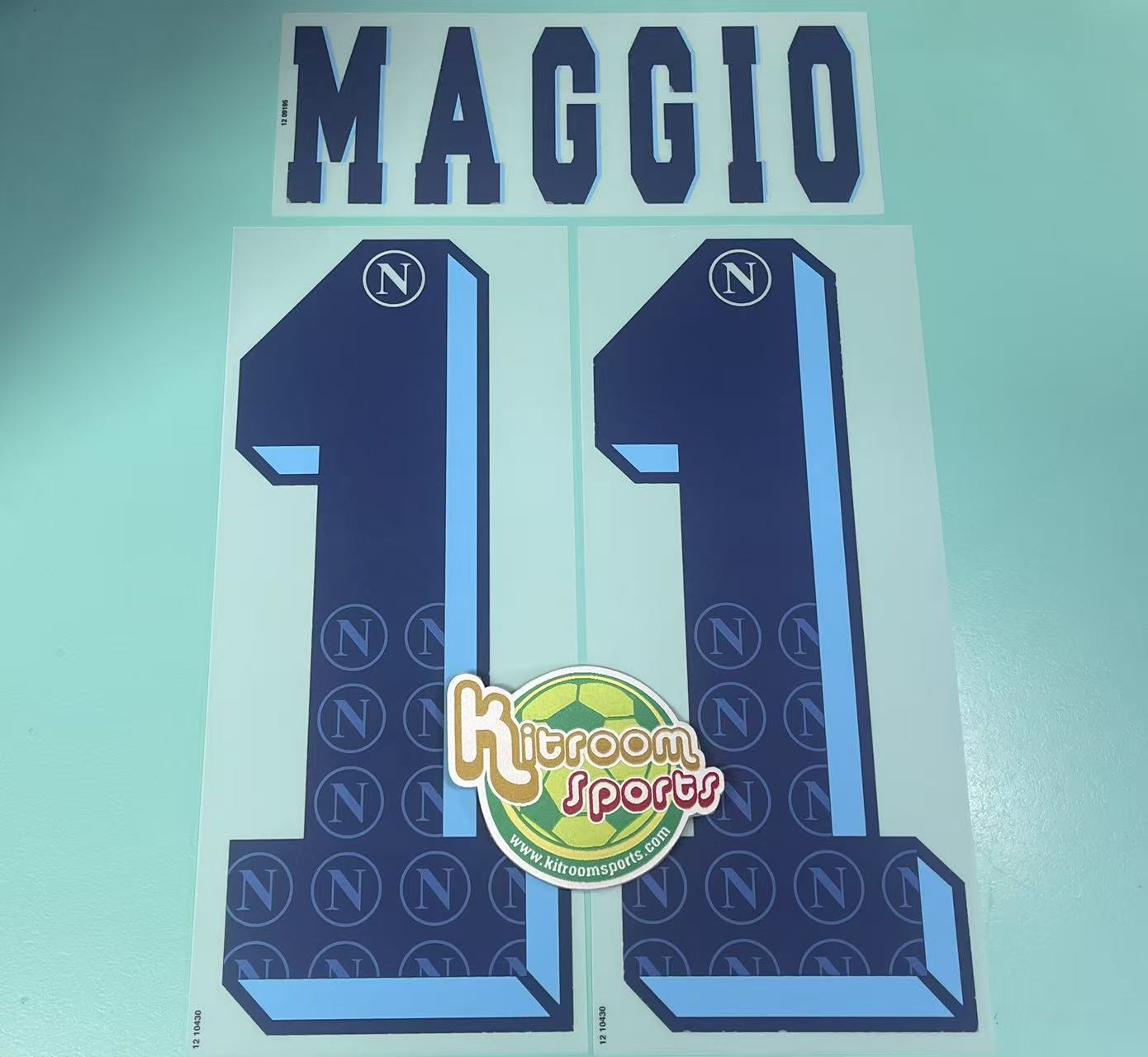 2012-13 Napoli Away Nameset #11 MAGGIO