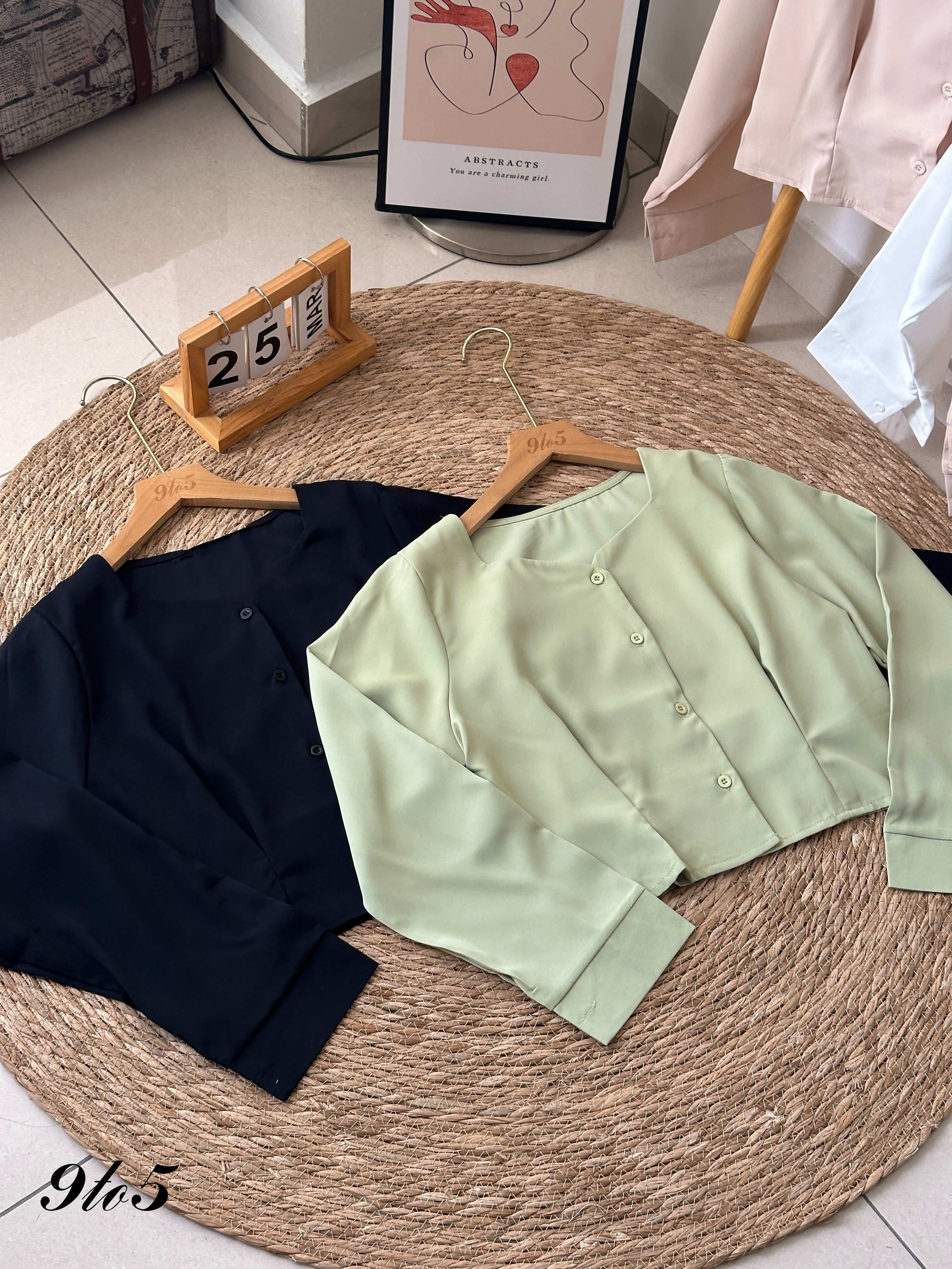 T4049 Long Sleeve Square Neck Top - 4 Colors 