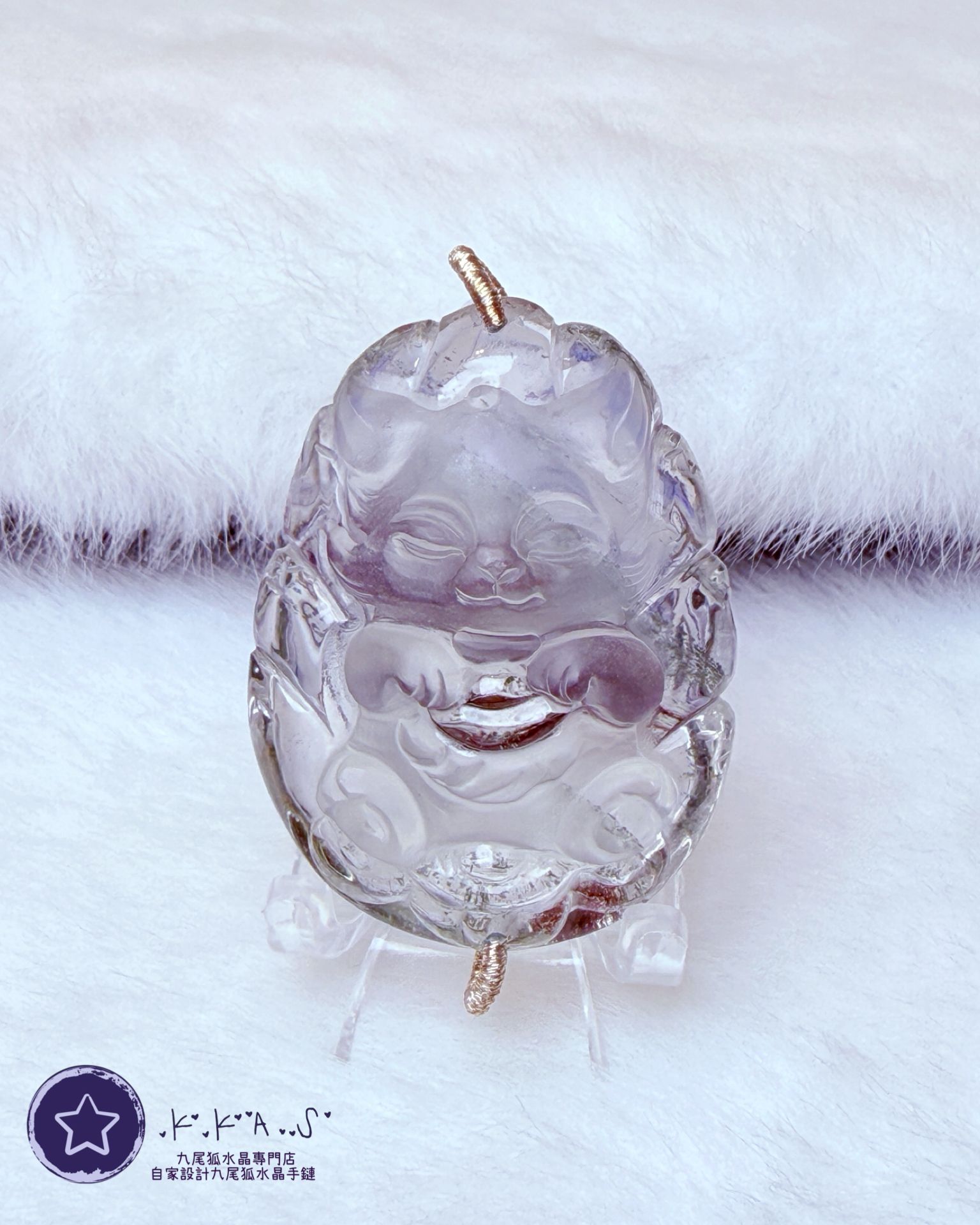 K00209 紅綠幽靈 元寶狐 - 吊墜/手牌兩用款