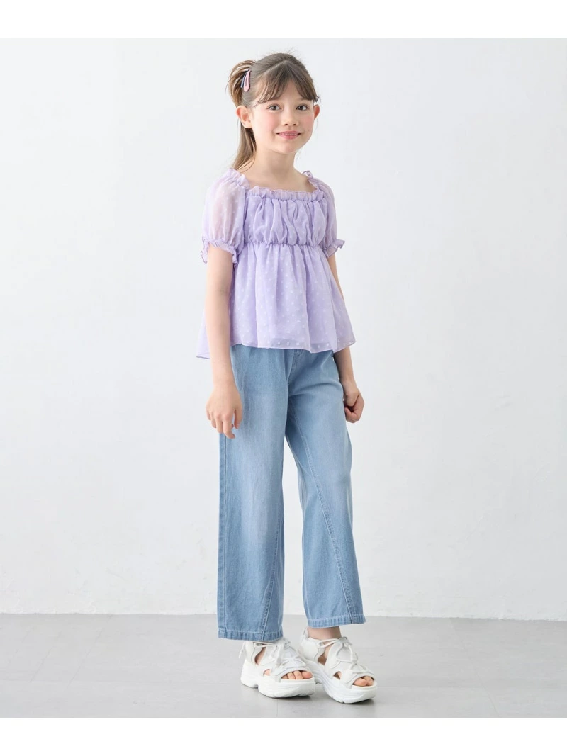 🆕【⭐訂購⭐】🌀 🇯🇵 日本直送 緞帶刺繡 寬鬆直筒版型 薄身牛仔褲🌀 [ELEA-0173][260618]