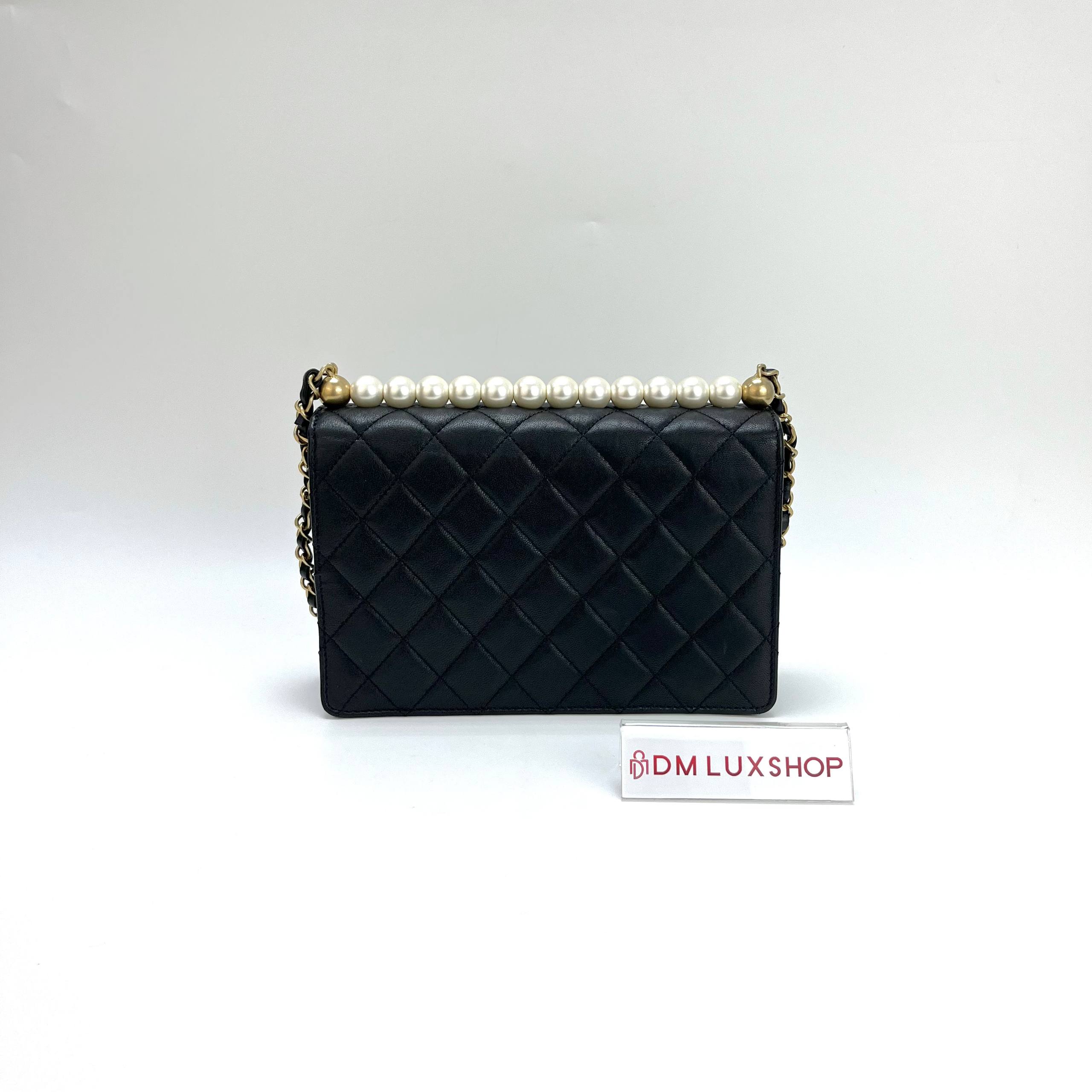 Chanel Black Chic Pearl Flap Bag Small GHW (Serial 28, Y: 2019)