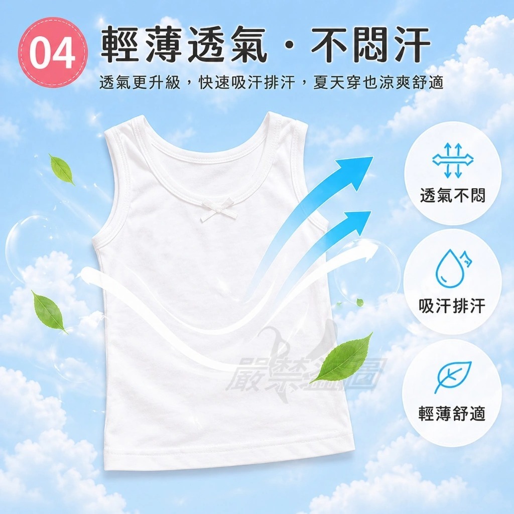 $79組(同色1組2件)。2組起$ 69組。台灣製女童純棉長版背心 (同色1組2件)