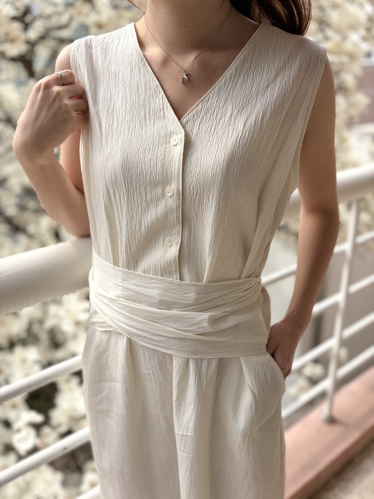 Arya Two-Way Textured Dress (Ivory)