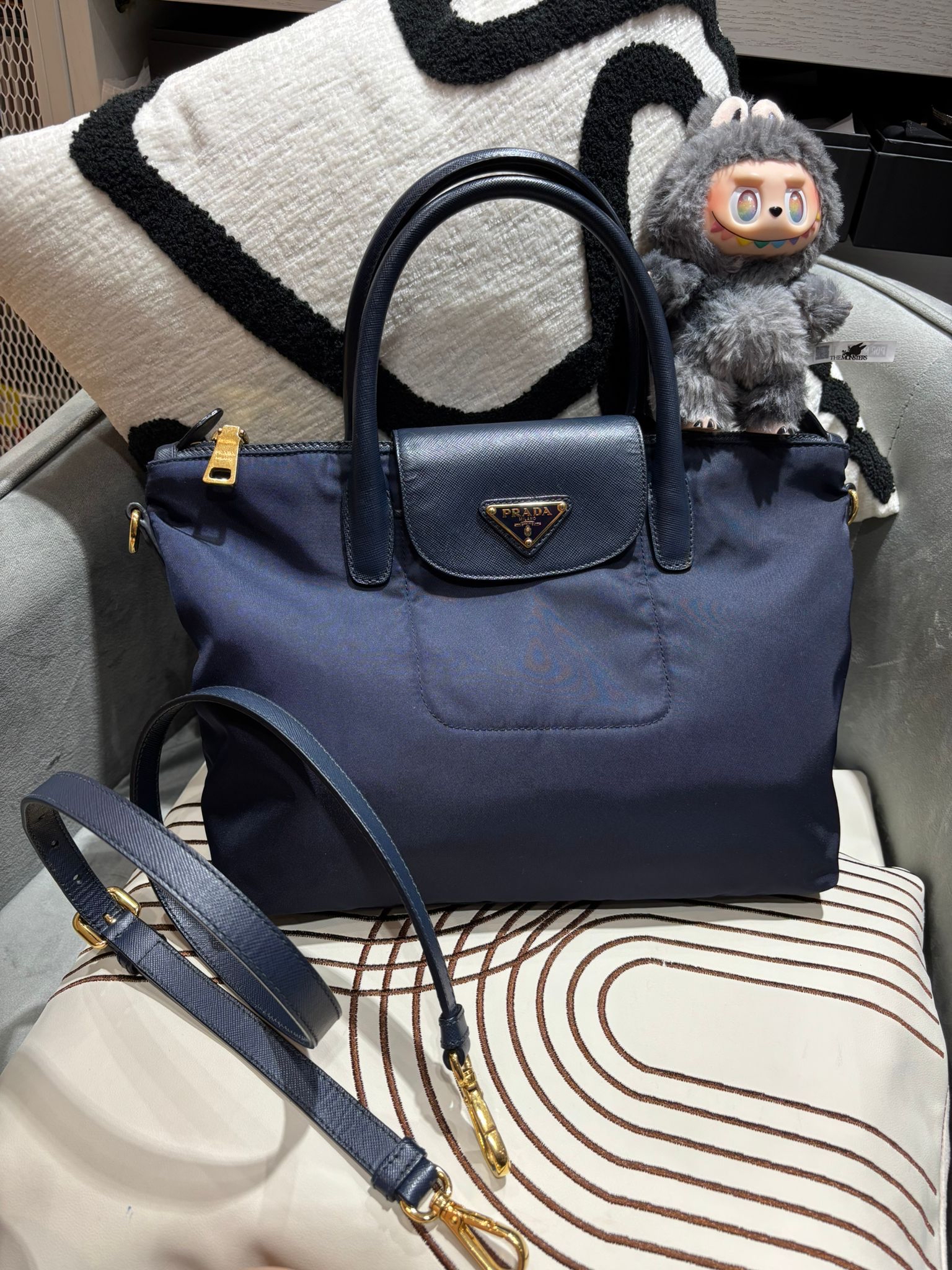 Prada Nylon 2Way bag 100%Authentic, 92%New 