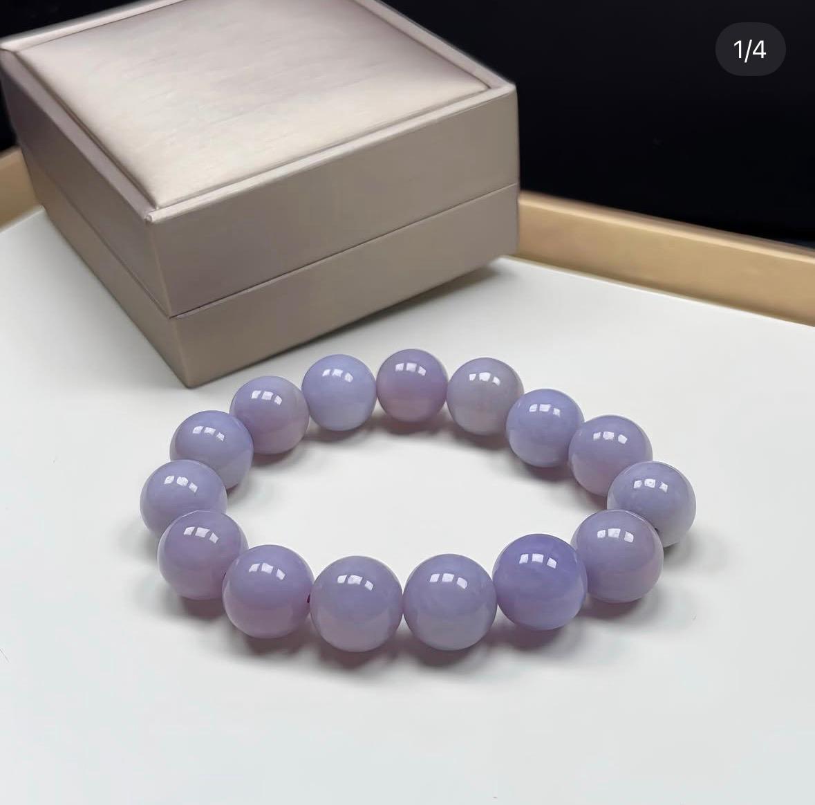 13mm 紅紫翡翠手串