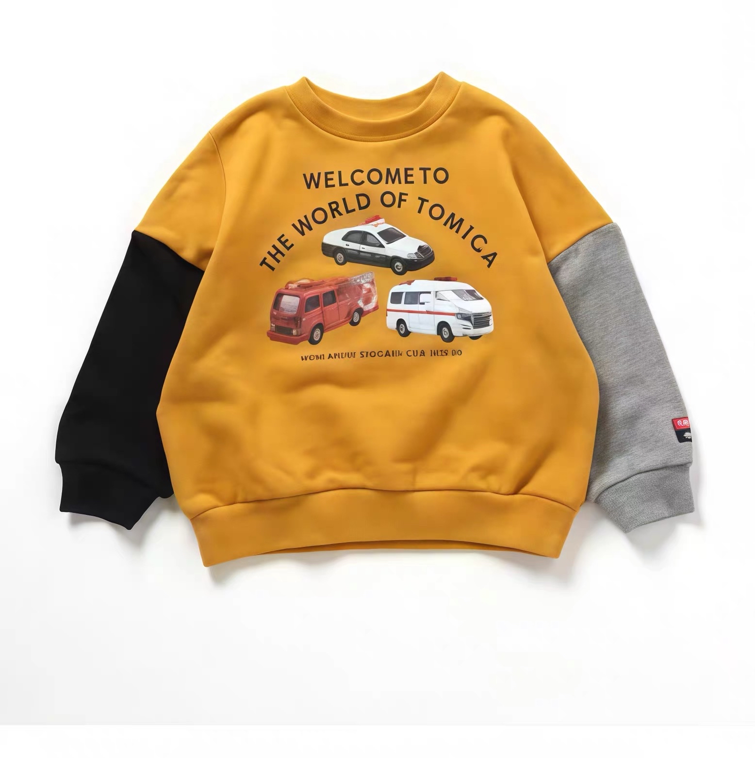 B0111 車車拼色衛衣