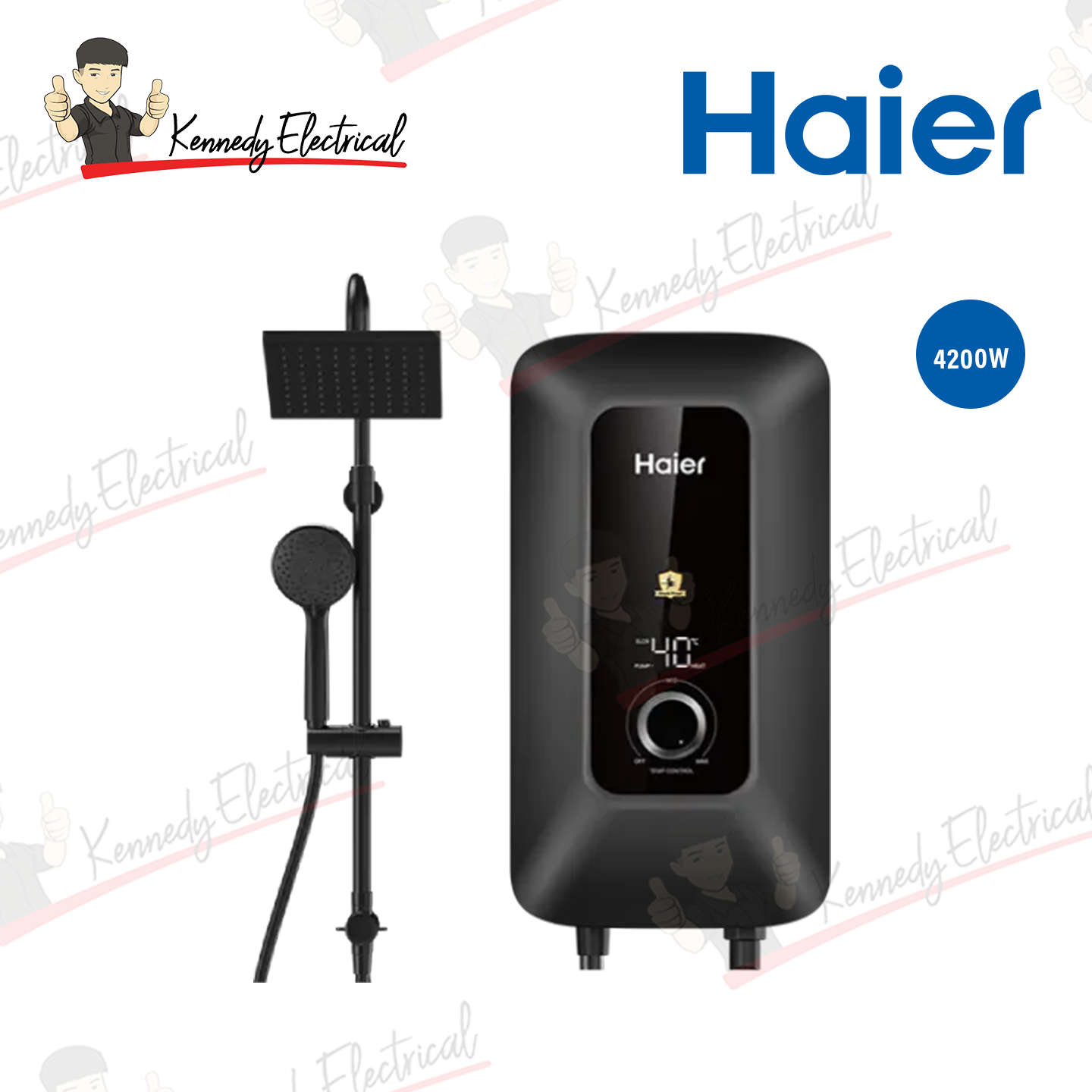 Haier 4.2kW DC Pump Rain Shower Water Heater (EI42E-KP3B-RS)