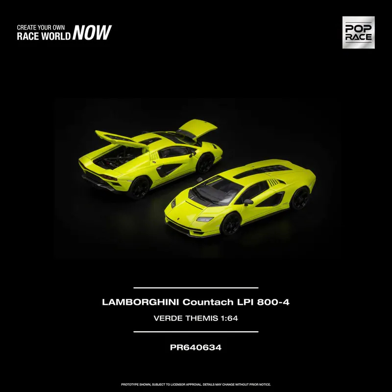 （預訂 Pre Order) POPRACE  ( PR640634 ) LAMBORGHINI COUNTACH LPI 800-4 VERDE THEMIS